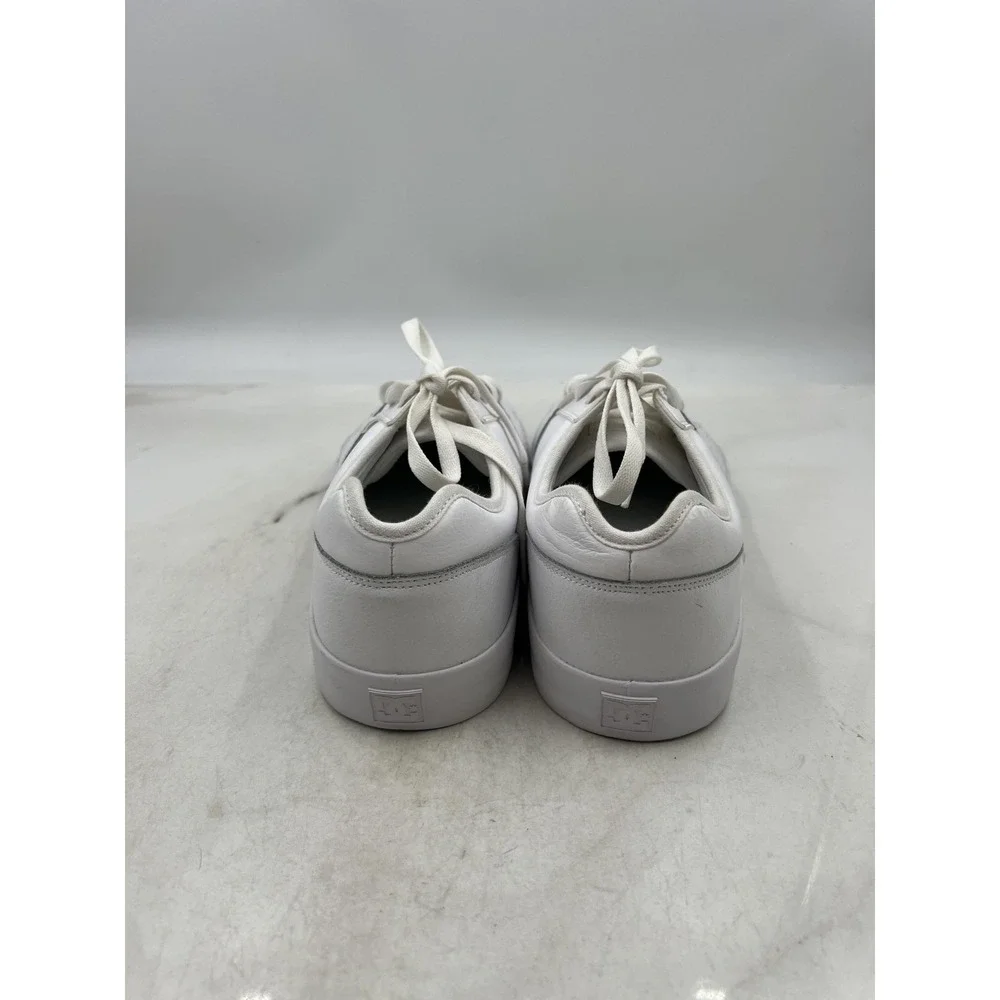 DC Shoes Mens 11.5 Anvil White Leather Low Top Skate Sneakers ADYS300257